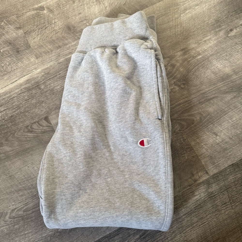 Champion Light Gray Women's Track Shorts with Logo - Picture 7 of 7